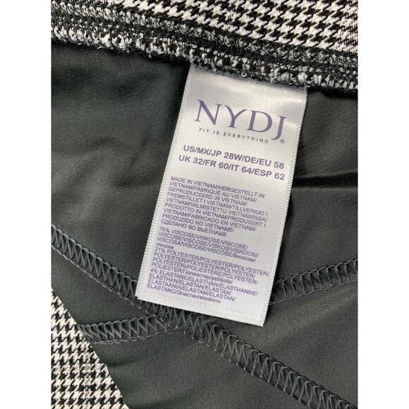 NYDJ Women's Plus 28W Crop Boot Elastic Waist Plaid Stretch Pants 50"Wx25"In NWT - Picture 5 of 11